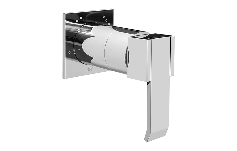 Qubic Transfer Valve Trim Plates and Handle in Multiple Finishes Length:4" Width:7" Height:3"