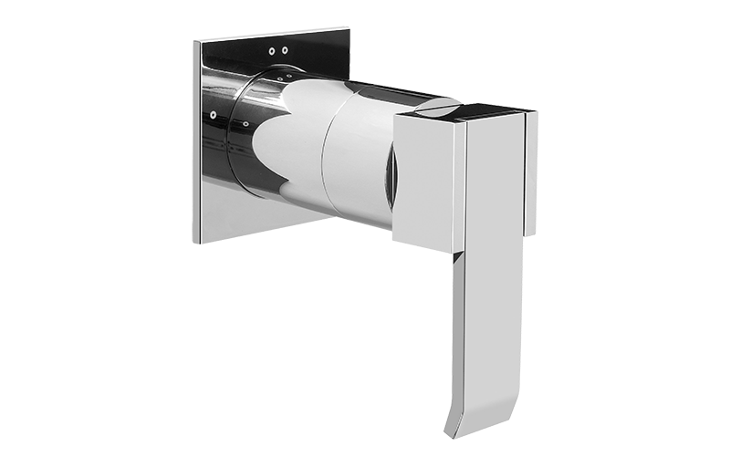 Qubic Transfer Valve Trim Plates and Handle in Multiple Finishes