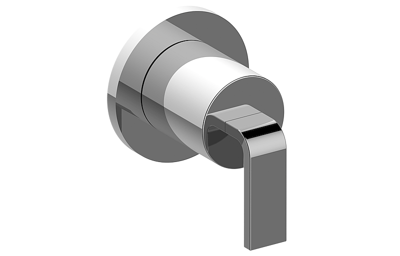 M-Series Round Two-Way Diverter Valve Trim Plate w/Immersion Handle in Multiple Finishes