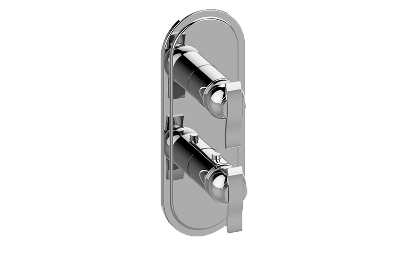 M-Series Transitional 2-Hole Trim Plate w/Bali Handles (Vertical Installation) in Multiple Finishes