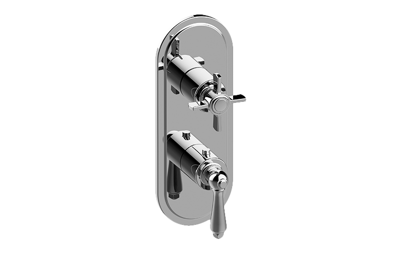 M-Series Camden 2-Hole Trim Plate w/Camden Handles (Vertical Installation) in Multiple Finishes