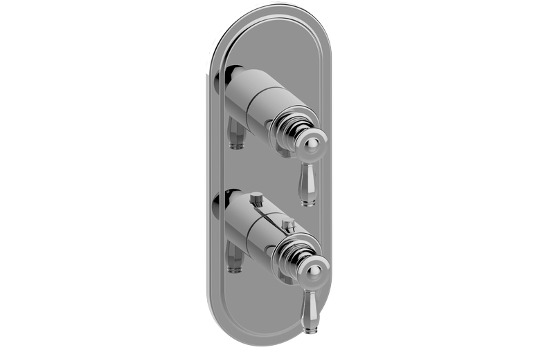 M-Series Transitional 2-Hole Trim Plate w/Topaz Handles (Vertical Installation) in Multiple Finishes