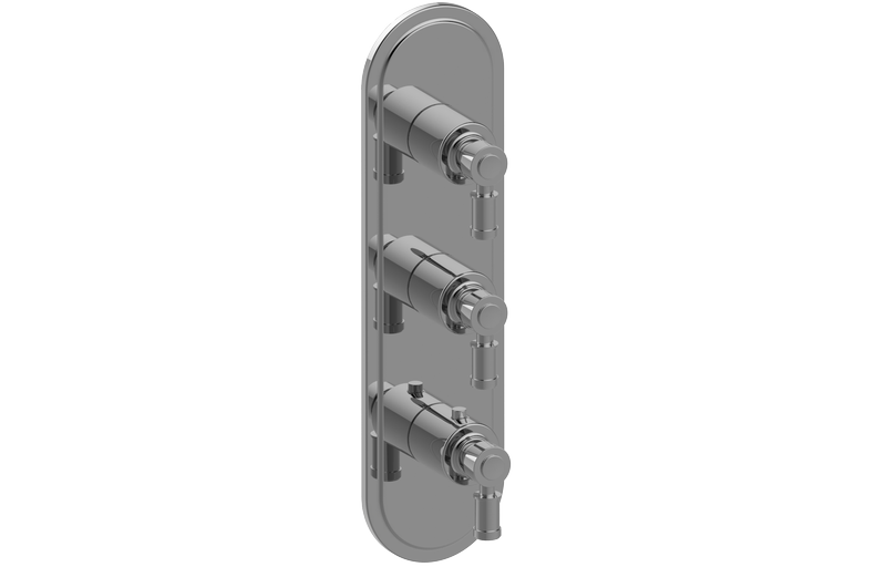 M-Series Transitional 3-Hole Trim Plate w/Bali Handles (Vertical Installation) in Multiple Finishes