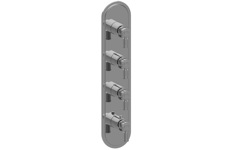 M-Series Transitional 4-Hole Trim Plate w/Bali Handles (Vertical Installation) in Multiple Finishes