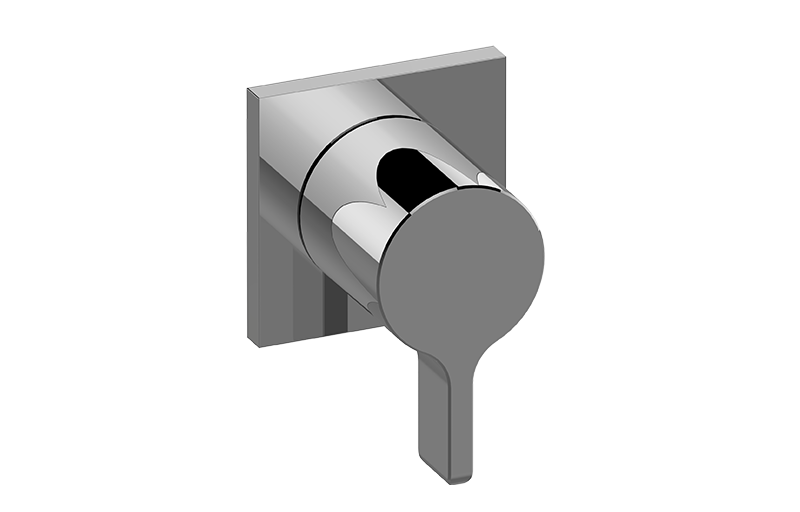 Graff - M-Series Square Stop/Volume Control Trim Plate and Terra Handle  - Warm Bronze PVD - G-8098-LM46E1-WB-T