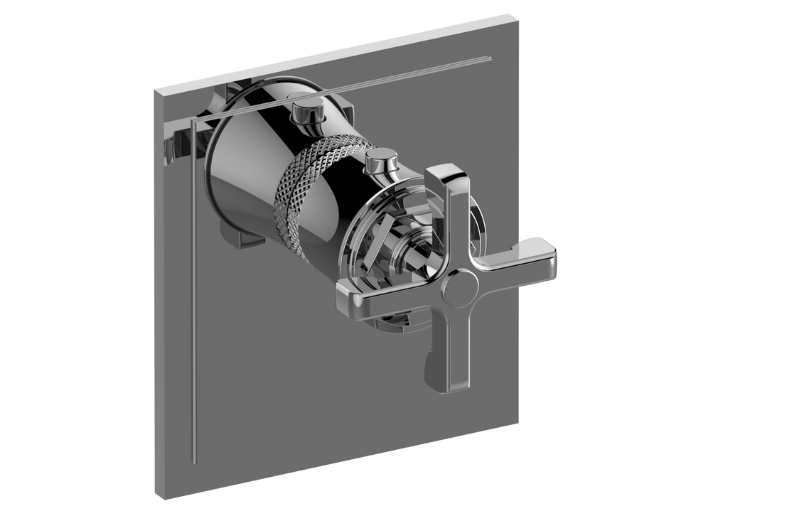 Vignola M-Series Thermostatic Valve Trim with Handle in Multiple Finishes