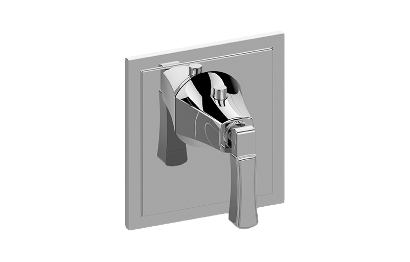 M-Series Finezza DUE Thermostatic Trim Plate with Lever Handle in Multiple Finishes Length:15" Width:8" Height:4"