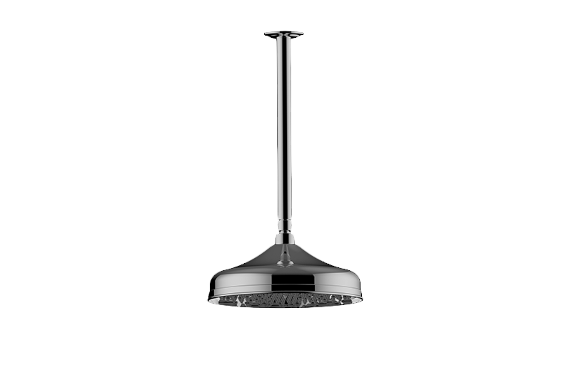 Graff - Traditional Showerhead with Ceiling Arm - Architectural White - G-8386-WT