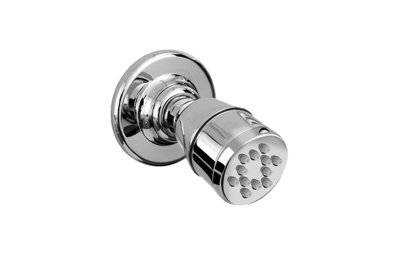 Graff - Traditional Body Spray with Solid Brass Swivel head Length:4" Width:4" Height:3" - Architectural White - G-8480-WT