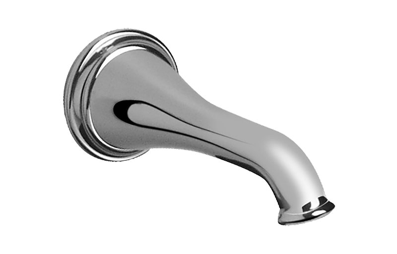 Graff - 7" Traditional Tub Spout Length:10" Width:4" Height:4" - Architectural White - G-8550-WT