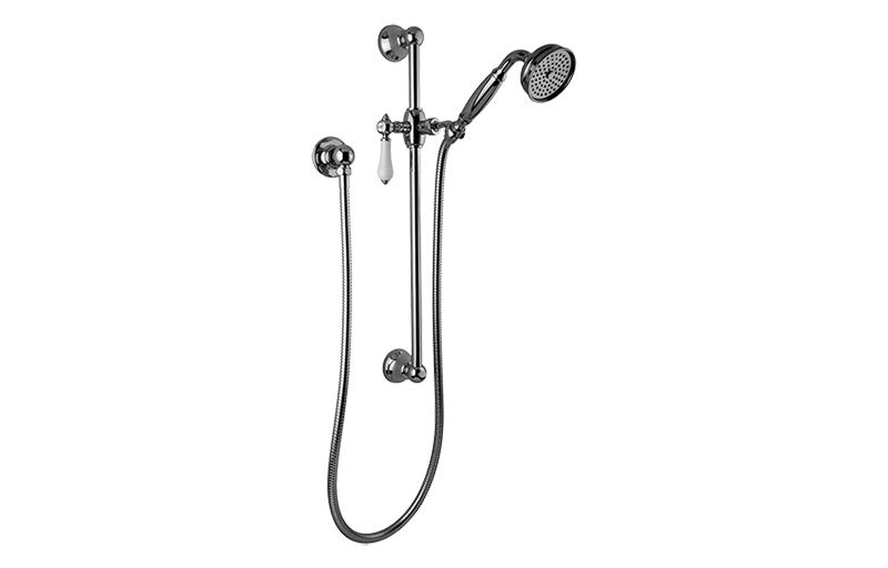 Adley Traditional Handshower w/Wall-Mounted Slide Bar in Multiple Finishes Length:36" Width:8" Height:4"