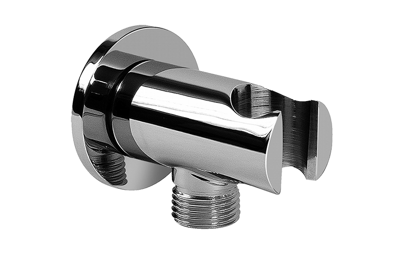 Handshower wall bracket w/Integrated Wall Supply Elbow in Multiple Finishes Length:4" Width:4" Height:3"