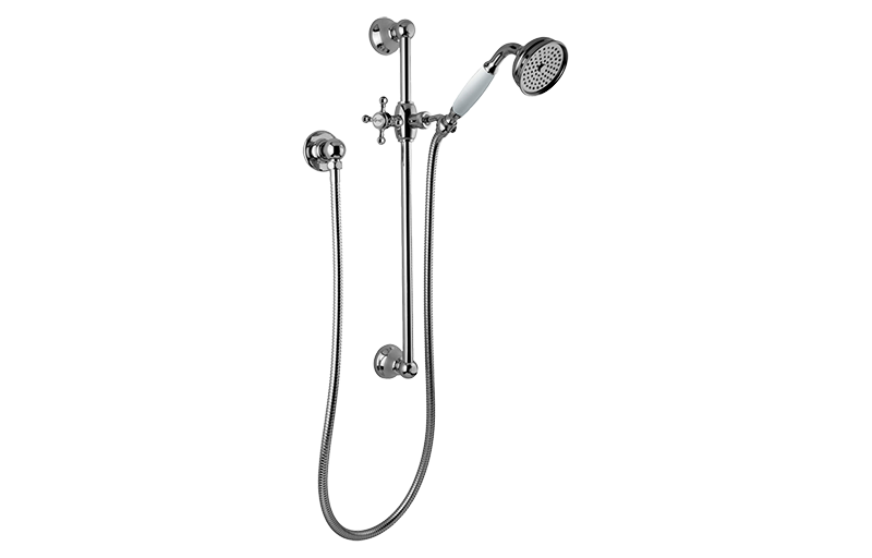 Adley Traditional Handshower w/Wall-Mounted Slide Bar in Multiple Finishes Length:36" Width:8" Height:4"