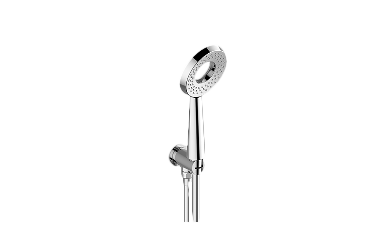 Handshower Set w/Wall Bracket and Integrated Wall Supply Elbow in Polished Chrome Finish