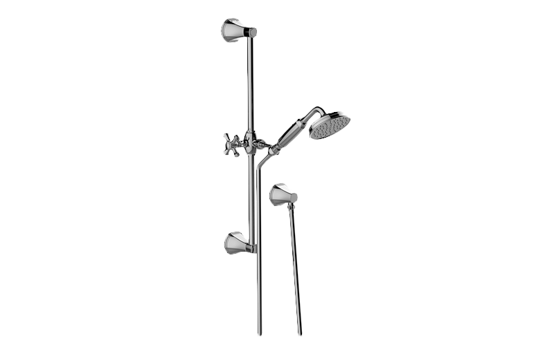 Graff - Finezza UNO Slide Bar Handshower Set Length:19" Width:12" Height:6" - Warm Bronze PVD - G-8650-WB