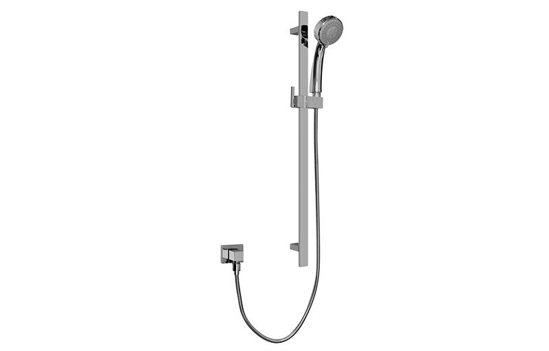 Graff - Contemporary Handshower w/Wall-Mounted Slide Bar Length:35" Width:6" Height:6" - Polished Nickel - G-8690-PN