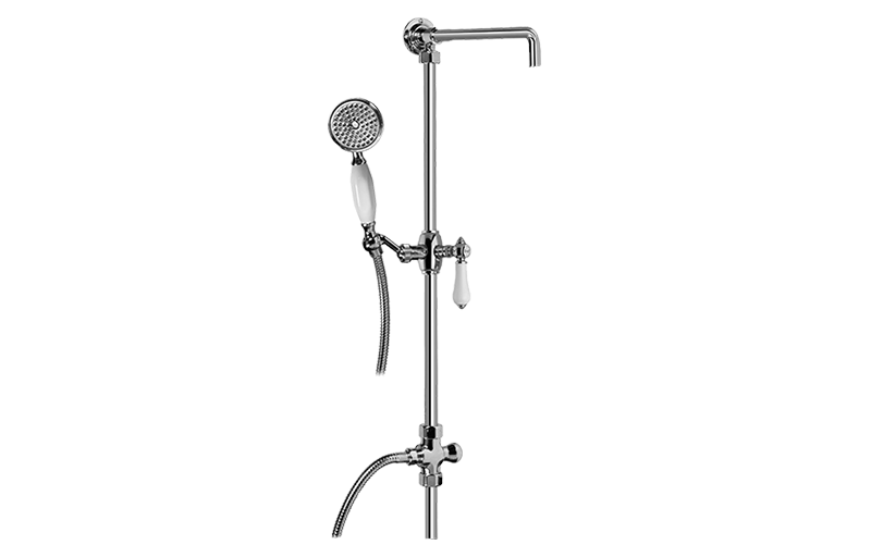 Adley Exposed Riser with Handshower in Multiple Finishes Length:41" Width:8" Height:4"