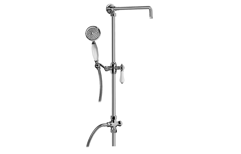 Adley Exposed Riser with Handshower in Multiple Finishes Length:41" Width:8" Height:4"