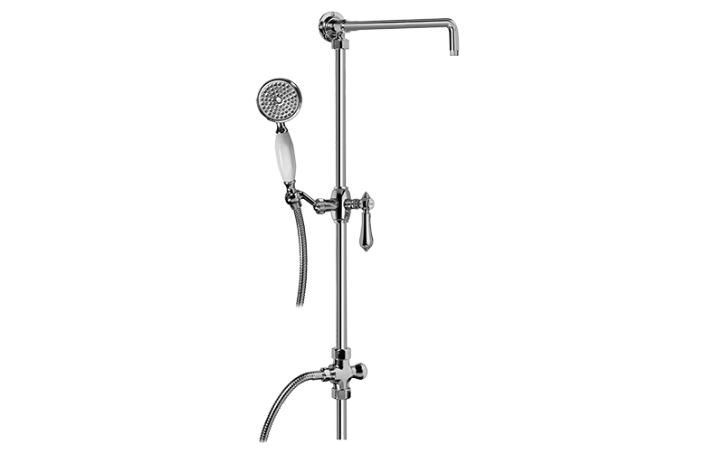 Adley Exposed Riser with Handshower in Multiple Finishes Length:41" Width:8" Height:4"