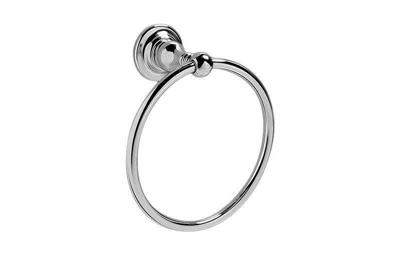 Graff - Towel Ring Length:11" Width:8" Height:3" - Architectural White - G-9007-WT