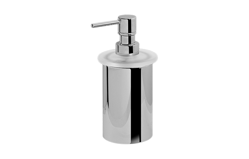 Free Standing Soap Dispenser in Multiple Finishes Length:8" Width:6" Height:4"