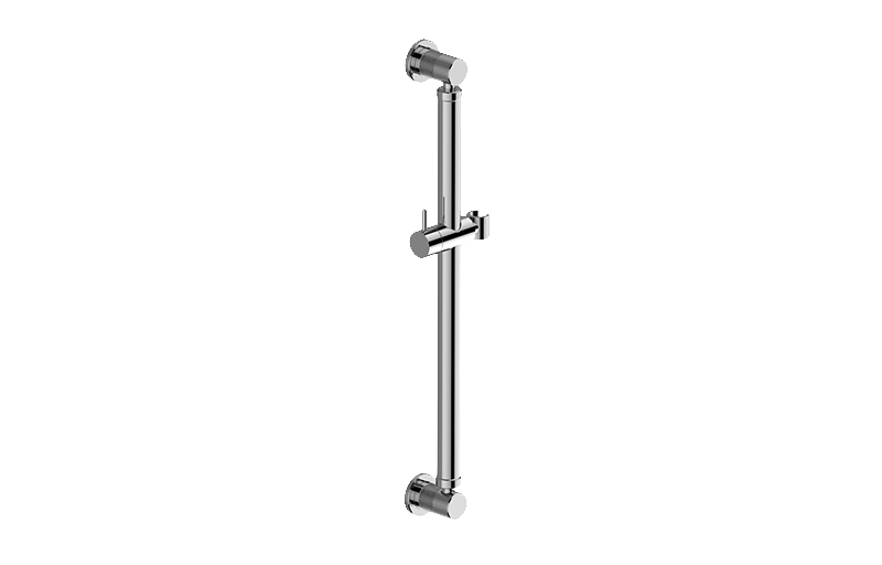 Graff - Harley Round Grab Bar - 24" w/handshower holder - Warm Bronze PVD - G-9563-WB