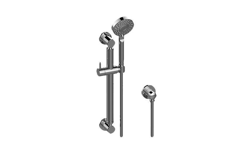 Graff - Multi-Function Handshower w/16" Round Grab Bar - Polished Nickel - G-9655-PN