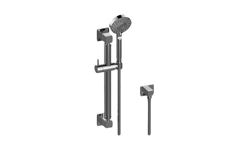 Graff - Multi-Function Handshower w/16" Square Grab Bar - Polished Nickel - G-9665-PN