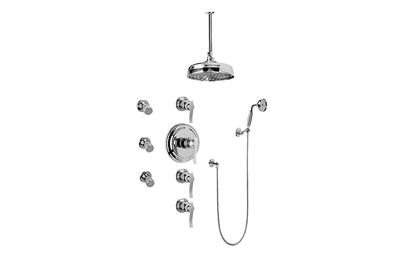 Bali Thermostatic Set w/Body Sprays & Handshower (Rough & Trim) in Multiple Finishes