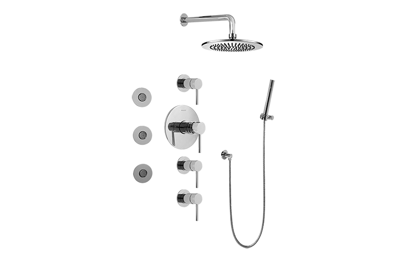 M.E./M.E. 25 Full Thermostatic Shower System (Rough & Trim) in Multiple Finishes