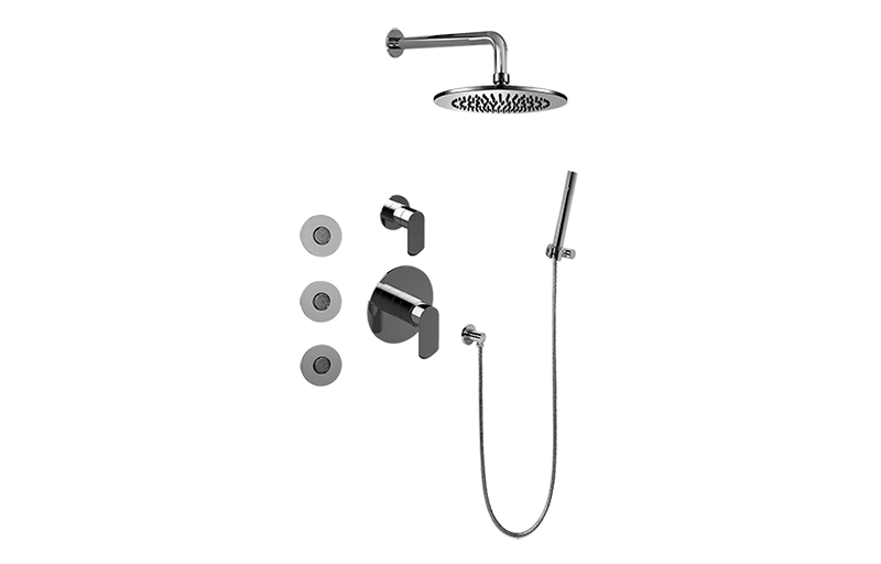 Phase Full Thermostatic Shower System w/Diverter Valve in Multiple Finishes