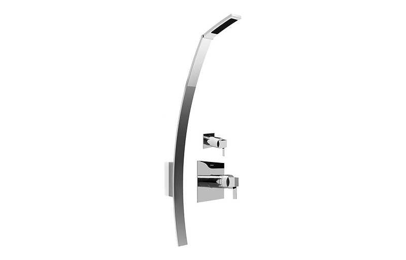 Qubic Tre Luna Thermostatic Shower Set (Rough & Trim) in Multiple Finishes