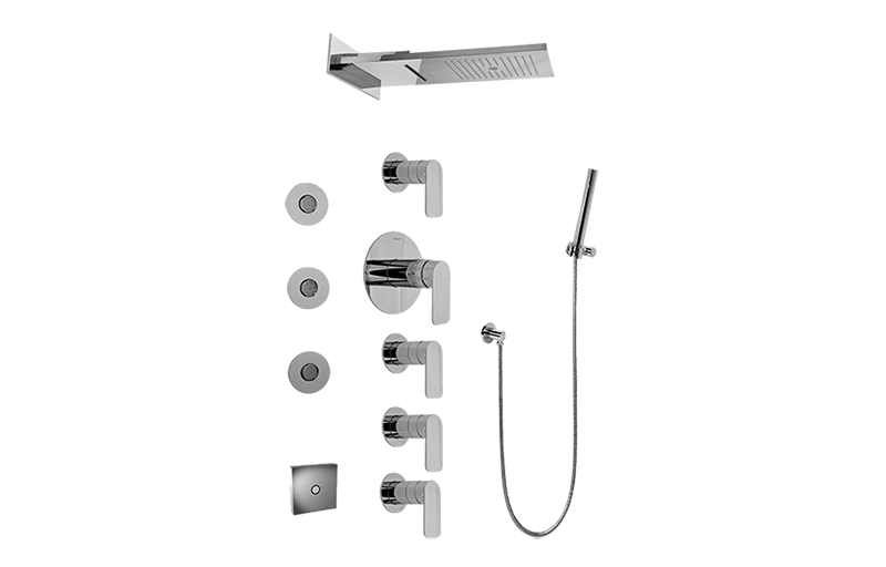 Aqua-Sense Full Round LED Thermostatic Shower System in Multiple Finishes