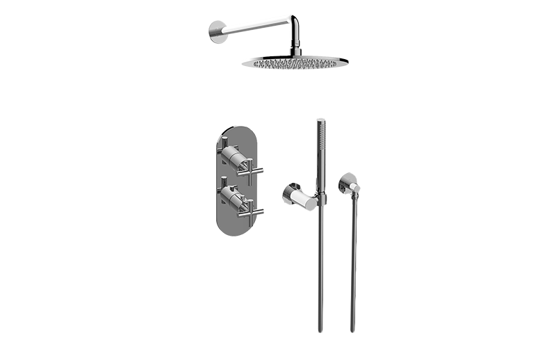 M.E./M.E. 25/Terra M-Series Thermostatic Shower System - Shower with Handshower (Rough & Trim)  in Multiple Finishes