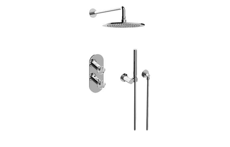 Harley M-Series Thermostatic Shower System - Shower with Handshower (Rough & Trim)  in Multiple Finishes