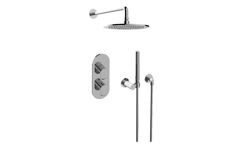 Phase M-Series Thermostatic Shower System - Shower with Handshower (Rough & Trim)  in Multiple Finishes