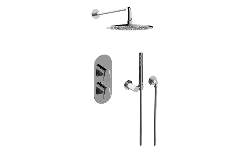 Sento M-Series Thermostatic Shower System - Shower with Handshower (Rough & Trim)  in Multiple Finishes