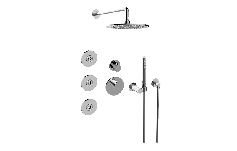 M.E./M.E. 25 M-Series Full Thermostatic Shower System w/Diverter Valve (Rough & Trim)  in Multiple Finishes