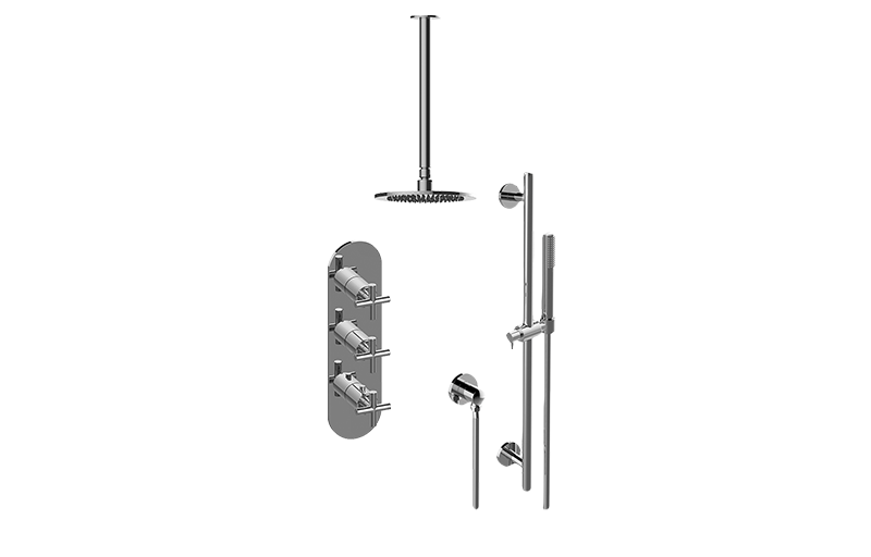 M.E./M.E. 25/Terra M-Series Thermostatic Shower System Shower with Handshower (Rough & Trim)  in Multiple Finishes