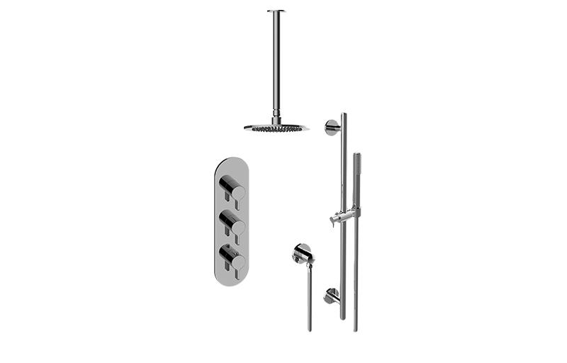 Terra M-Series Thermostatic Shower System Shower with Handshower (Rough & Trim)  in Multiple Finishes