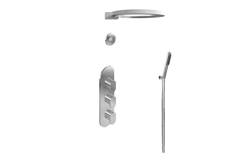 M-Series Thermostatic Set w/Ametis Ring, Handshower & Diverter Valve (Rough & Trim) in Multiple Finishes