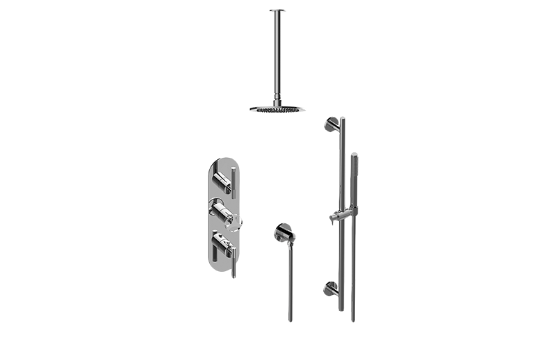 Harley M-Series Thermostatic Shower System Shower with Handshower (Rough & Trim)  in Multiple Finishes