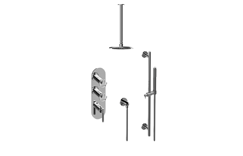 Harley M-Series Thermostatic Shower System Shower with Handshower (Rough & Trim)  in Multiple Finishes