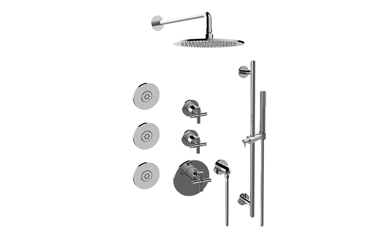 Terra M-Series Full Thermostatic Shower System (Rough & Trim)  in Multiple Finishes