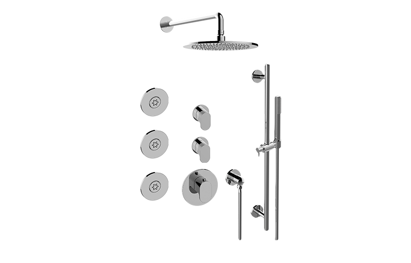 Ametis M-Series Full Thermostatic Shower System (Rough & Trim)  in Multiple Finishes