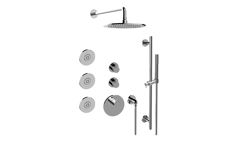 M.E./M.E. 25 M-Series Full Thermostatic Shower System (Rough & Trim)  in Multiple Finishes