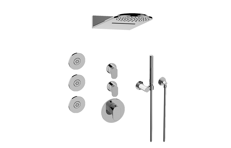 Aqua-Sense Full Round Thermostatic Shower System in Multiple Finishes