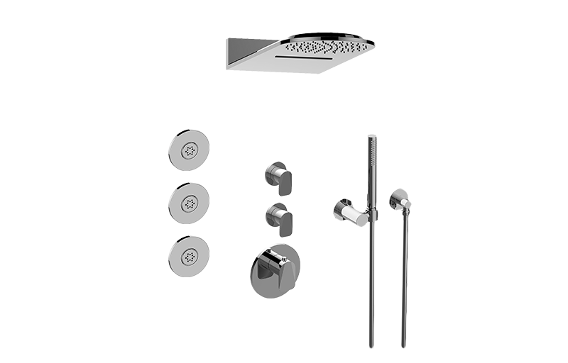 Aqua-Sense Full Round Thermostatic Shower System in Multiple Finishes