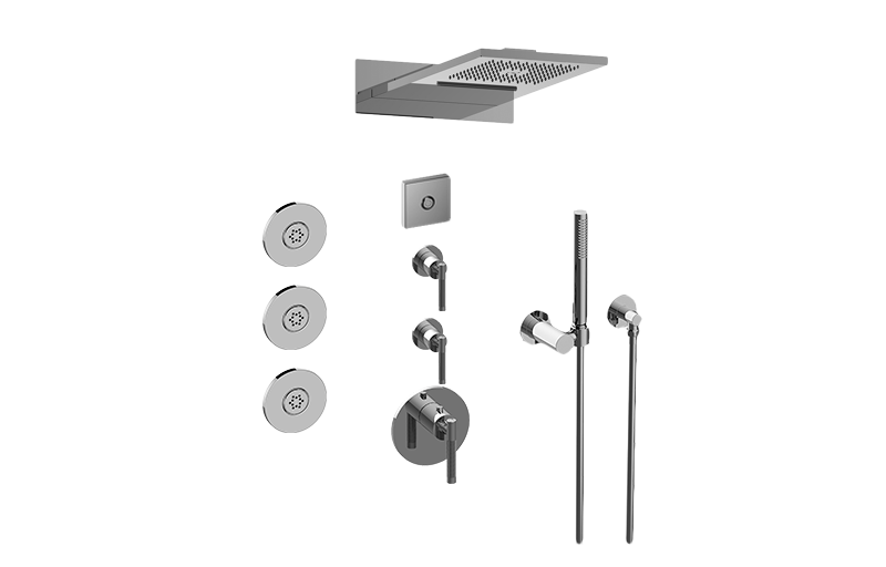 Aqua-Sense Full Round LED Thermostatic Shower System in Multiple Finishes