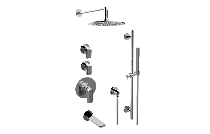 Sento M-Series Thermostatic Shower System Tub and Shower with Handshower (Rough & Trim)  in Multiple Finishes